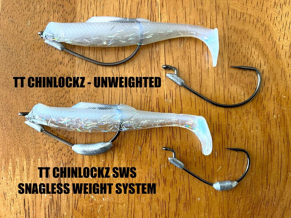 Tackle Tactics TT ChinlockZ Finesse Snagless Weedless Unweighted SWS Jig  Head Worm Hook